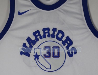 Maillot Basket Authentique Golden State Warriors Curry 2017-18 30 Blanc